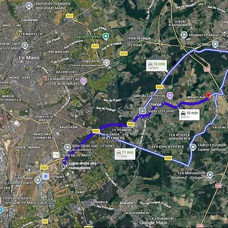 Maison 10 Personnes, 10min Circuit 24h Le Mans